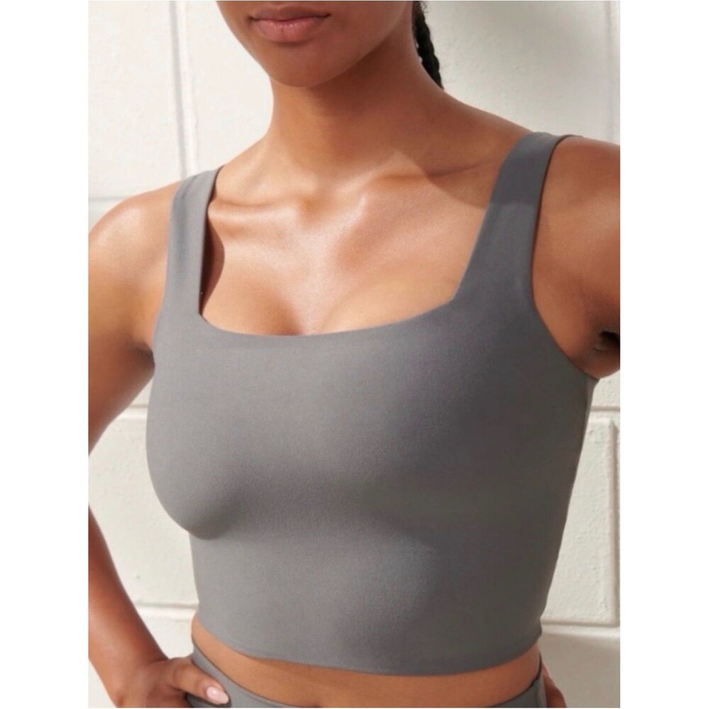 Abercrombie YPB SculptLux Square Neck Slim Tank Crop Top Size XL